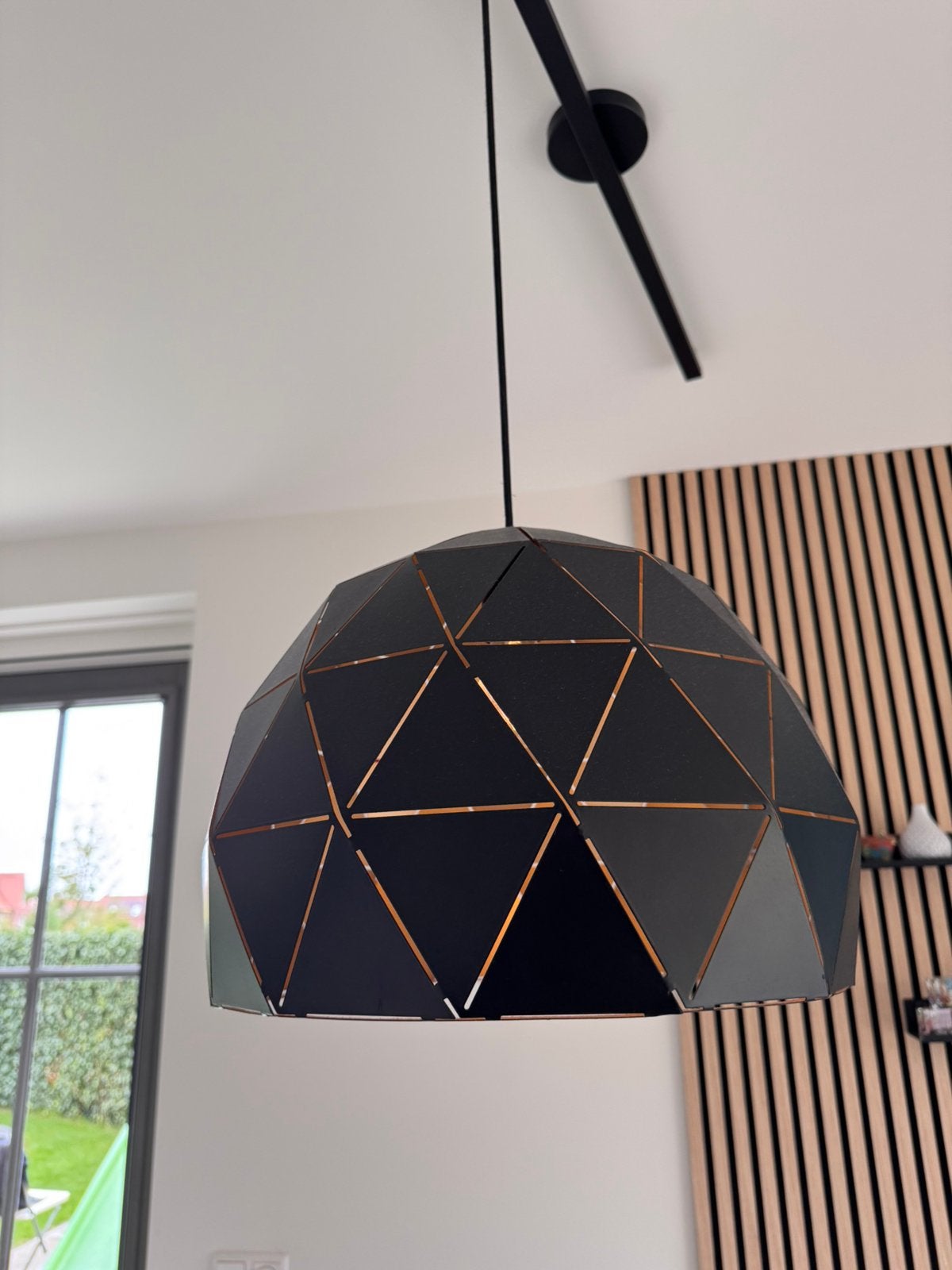 Hanglamp Niels van Gamma - Zwart/Koper Geometrisch Design, Ophalen, Zo goed als nieuw, Metaal, E27 (groot)