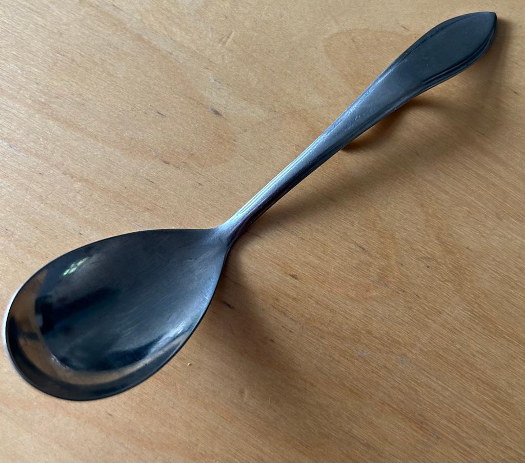 Jamlepel Compotelepel met haakje Sola, Antiek en Kunst, Antiek | Bestek, Ophalen of Verzenden
