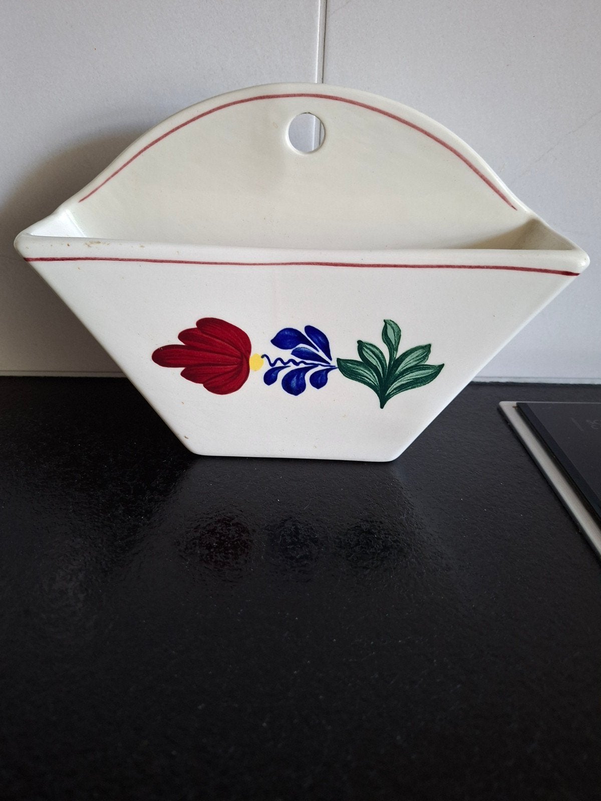 Boerenbont koffiefilter houder, Huis en Inrichting, Keuken | Servies, Ophalen, Overige merken, Zo goed als nieuw, Aardewerk