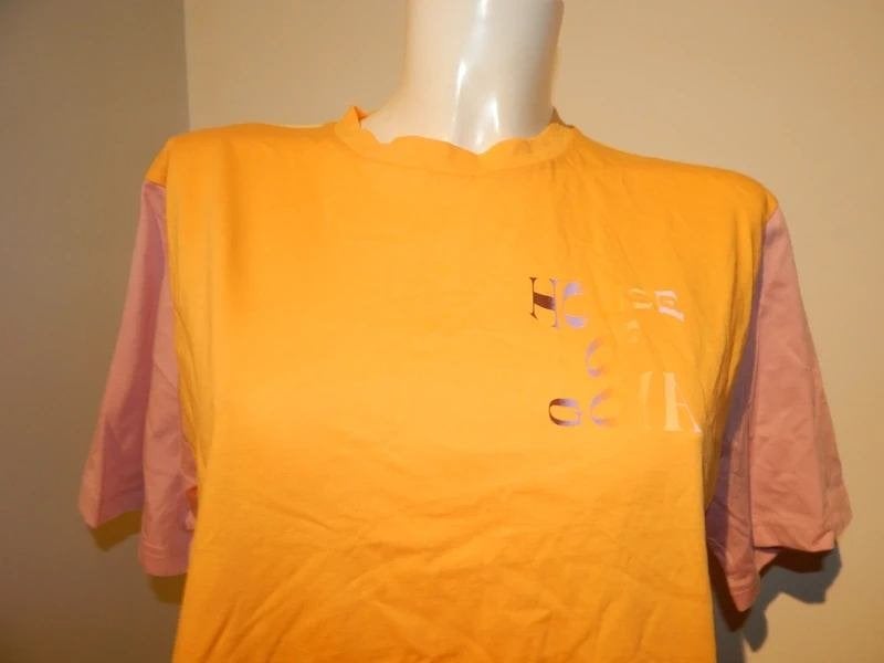 Stine Goya kleurrijk fris shirt vintage look merk druk M, Maat 38/40 (M), Zo goed als nieuw, Korte mouw, Stine Goya