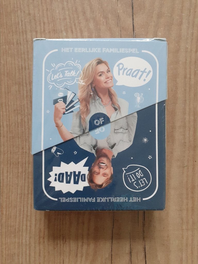 Gratis* Praat of daad familiespel kaartspel, Ophalen of Verzenden, Nieuw