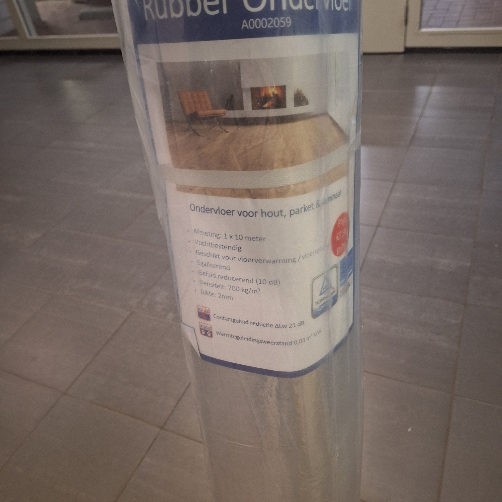 Laminaten ondervloer met certificaat 10 dB - Nieuw, Ophalen, Overige typen, Nieuw, 10 m² of meer