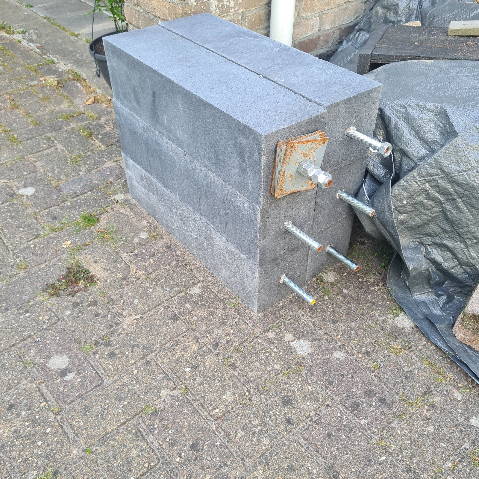 Poeren 6x - Betonnen poeren voor diverse constructies, Ophalen, Nieuw
