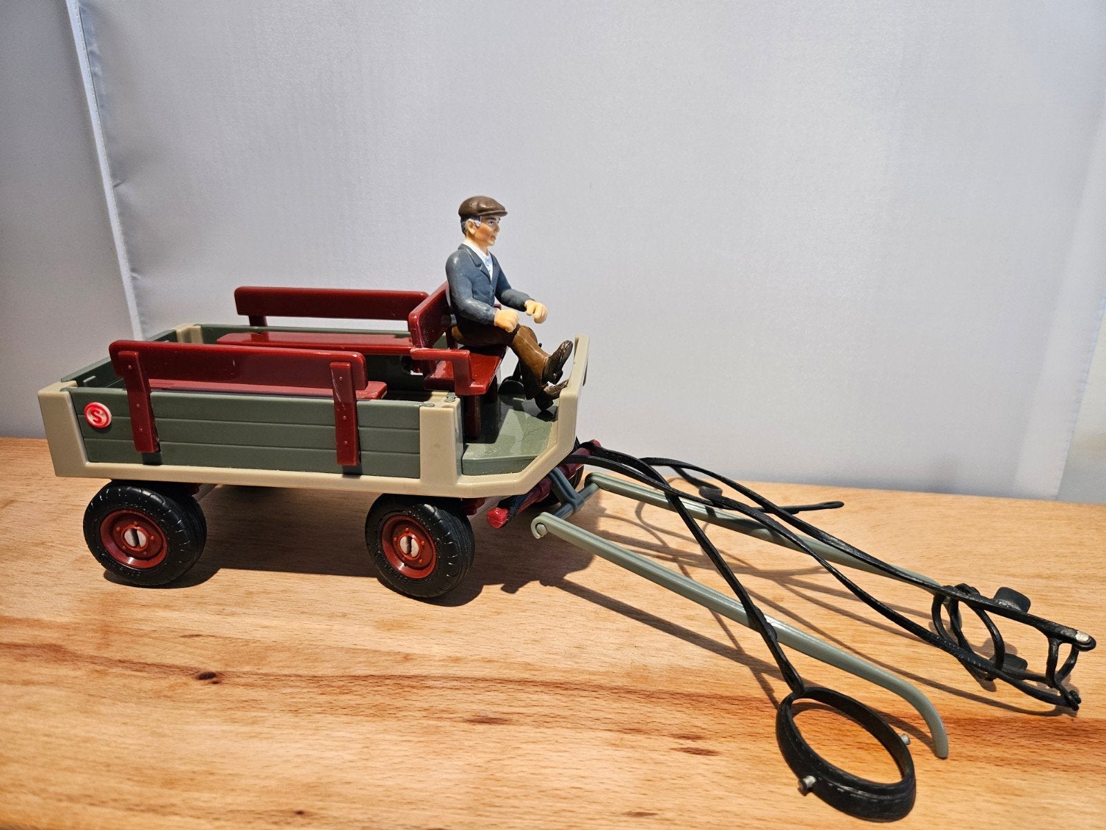 Schleich boerenwagen 40190, Ophalen of Verzenden, Zo goed als nieuw, Paard, Beeldje of Figuurtje