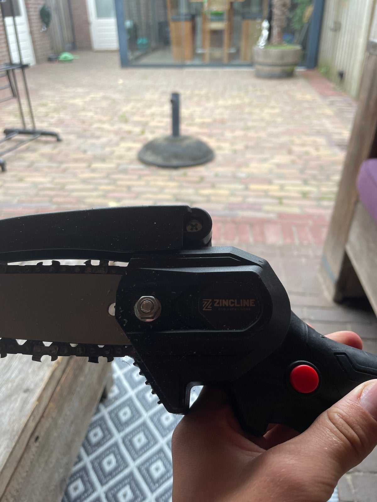 Mini Accu Kettingzaag zincline met 2 Accu's en Koffer - ZGAN, Doe-het-zelf en Verbouw, Ophalen, Minder dan 30 mm, Kettingzaag