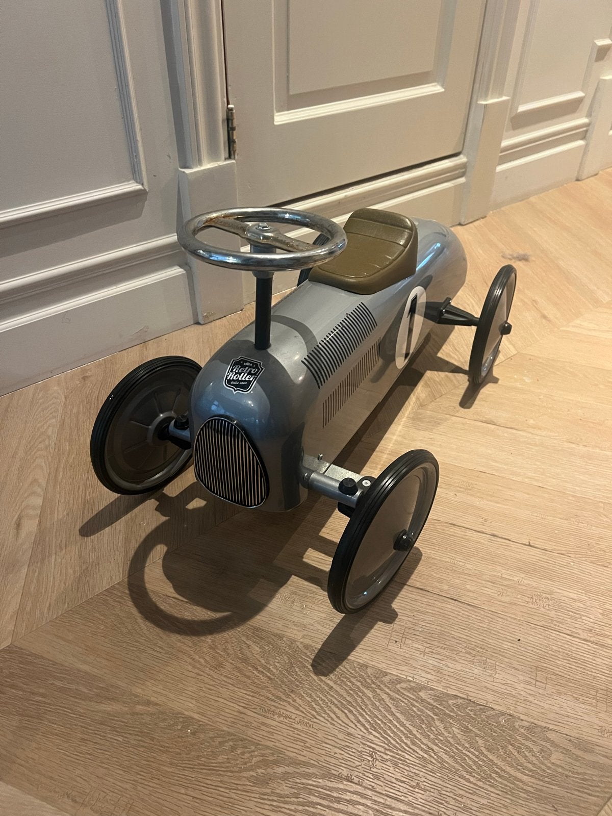 Retro Roller loopauto zilver, Ophalen of Verzenden, Gebruikt