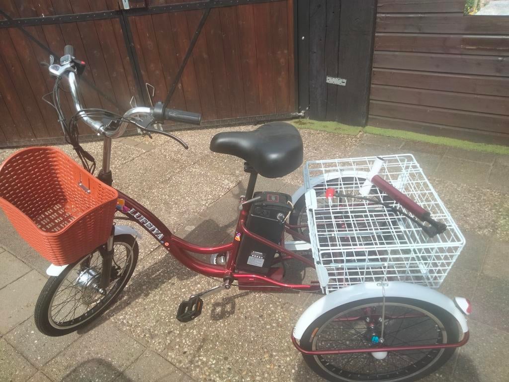 Lufiya elektrische driewieler met manden, Fietsen en Brommers, Elektrische fietsen, Overige merken, Gebruikt, Ophalen of Verzenden