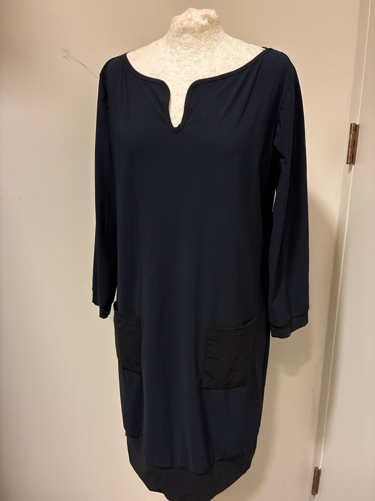 Studio Anneloes Tuniek/Jurk Travelstof Navy Zwart, Maat 38/40 (M), Blauw, Ophalen of Verzenden, Zo goed als nieuw