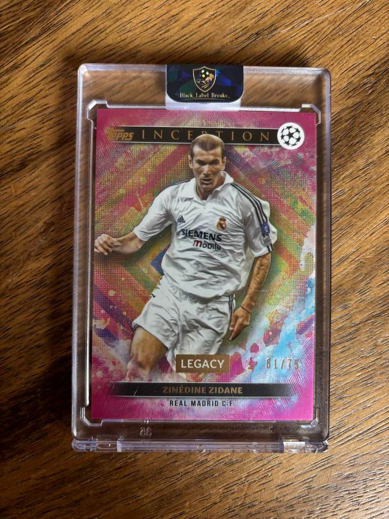 Zinédine Zidane Topps Inception Legacy Kaart Real Madrid, Ophalen of Verzenden, Zo goed als nieuw, Buitenlandse clubs, Spelerskaart