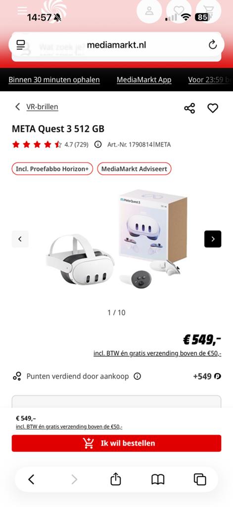 Vr bril 2 x gebruikt nieuwstaat!!, Ophalen of Verzenden, Zo goed als nieuw, Overige platformen