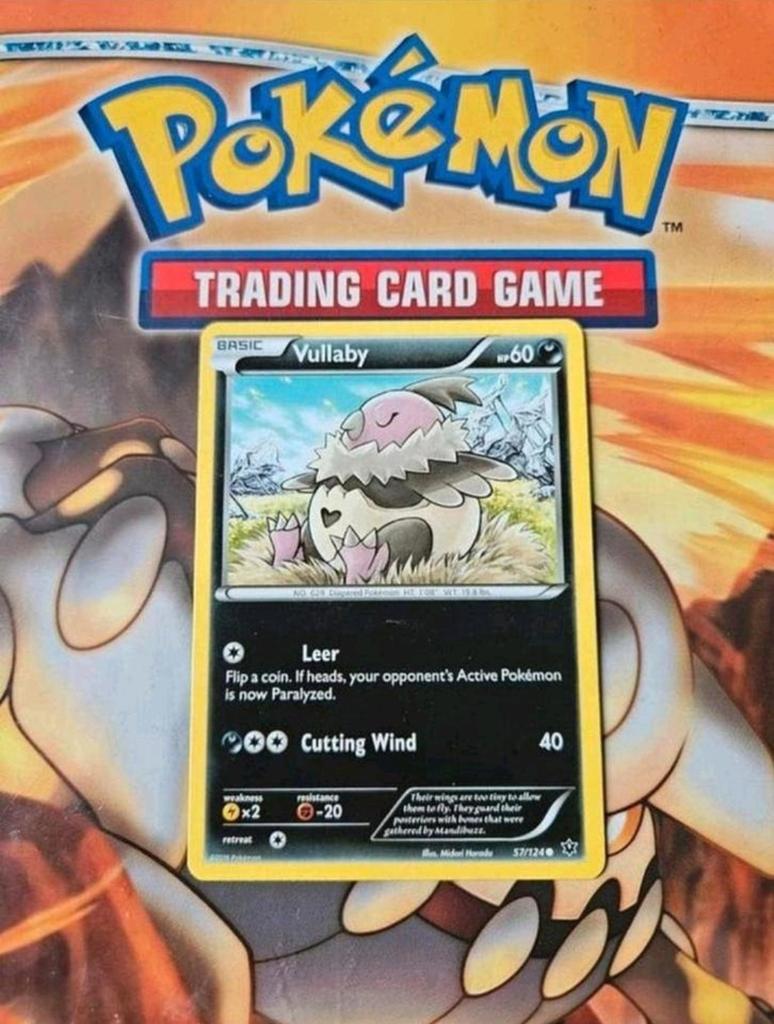 Vullaby 57/124 XY Fates Collide pokemon kaart nm, Ophalen of Verzenden, Zo goed als nieuw, Losse kaart
