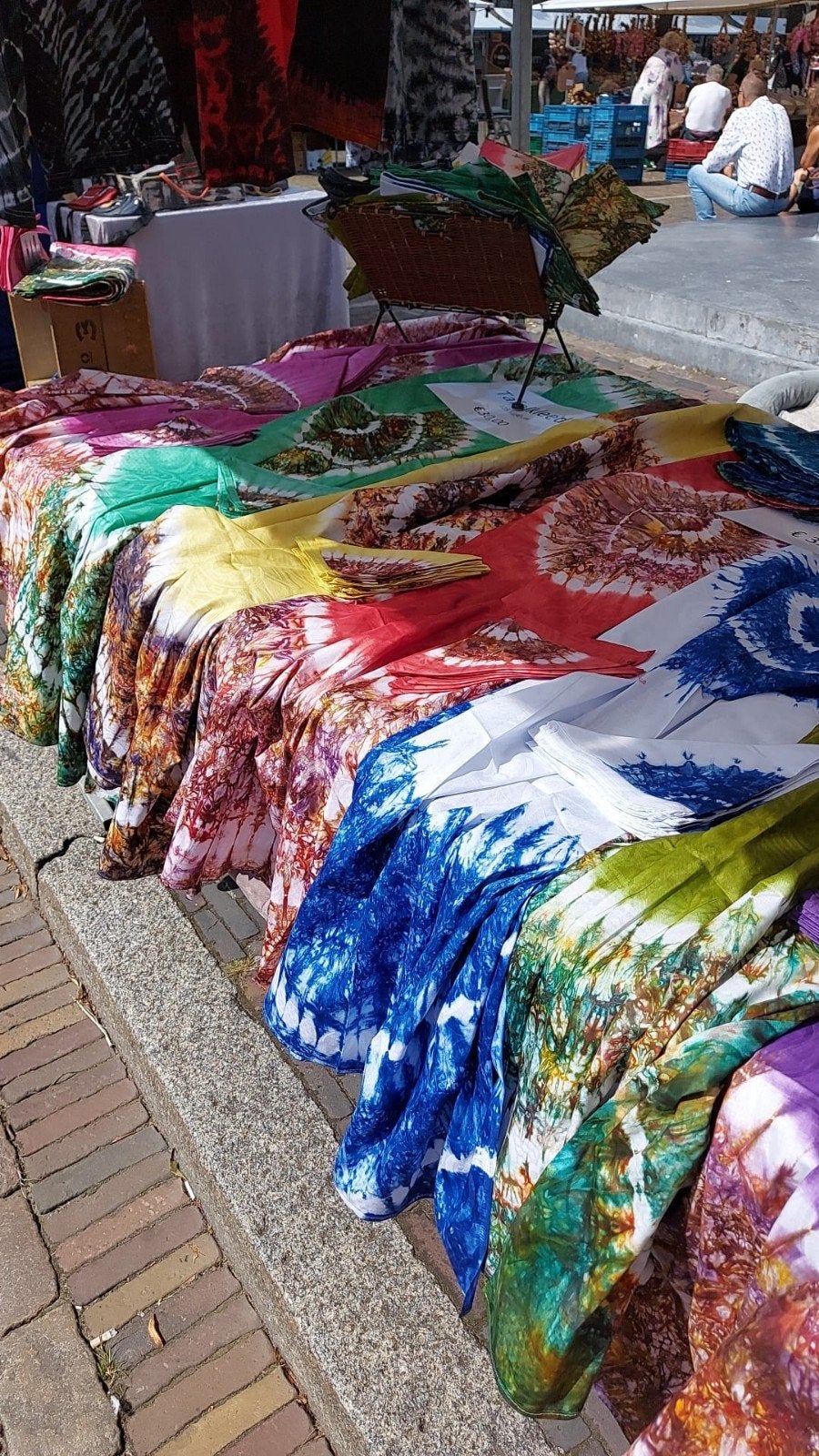 Handgemaakte Gambiaanse Tafelkleden met Servetten, Rond, Nieuw, Ophalen of Verzenden, Meerkleurig