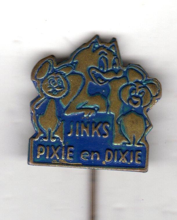 Speldje JINKS PIXIE EN DIXIE STRIPFIGUREN BLAUW (A3), Verzamelen, Speldjes, Pins en Buttons, Ophalen of Verzenden, Gebruikt, Overige onderwerpen