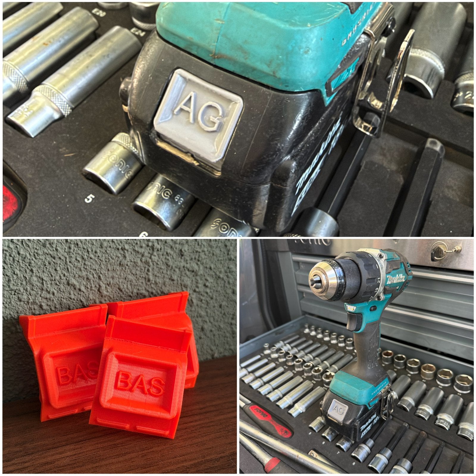 Makita 18V Accu Batterijknop – 3D geprint – eigen initialen, Ophalen of Verzenden, Nieuw