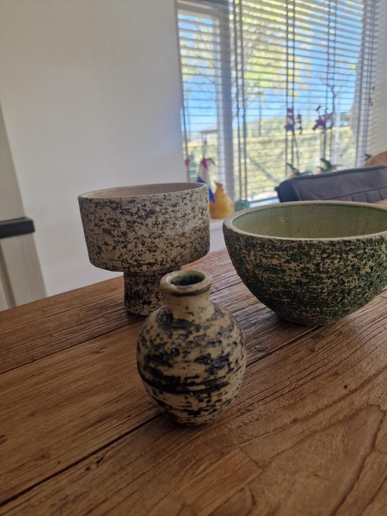 Berkenbast bloempot, Ophalen, Rond, Aardewerk, Minder dan 40 cm