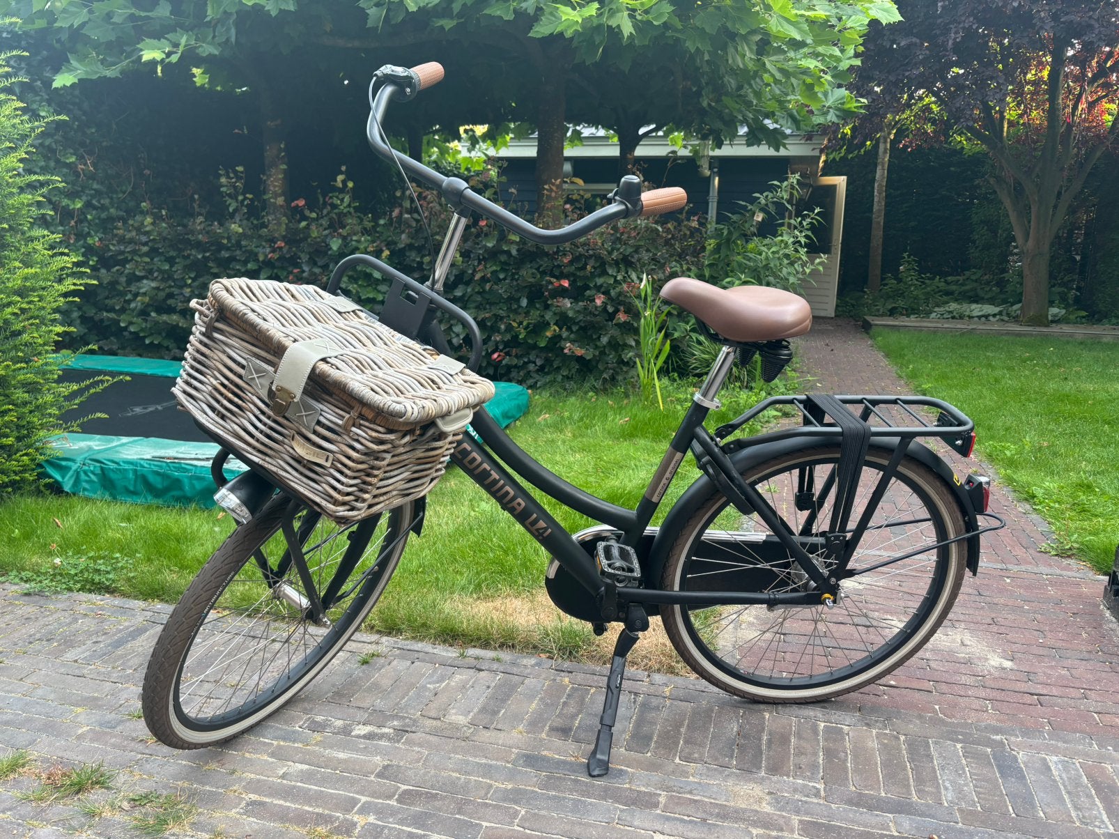 Cortina U4 transport mini 24 inch jet black zwart, Ophalen, Terugtraprem, Versnellingen, Gebruikt