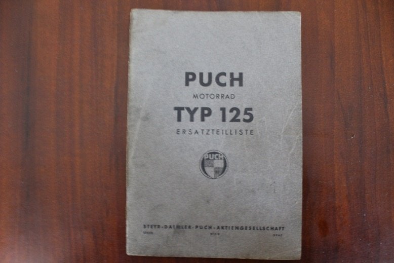 Puch  typ 125 1948  motorrad ersatzteil liste, Motoren, Ophalen of Verzenden, Overige merken