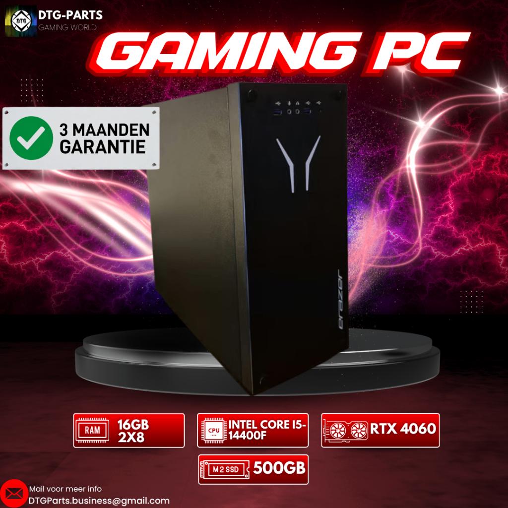 Gaming PC // RTX 4060 & i5-14400F, Computers en Software, Desktop Pc's, Refurbished, 4 Ghz of meer, SSD, Met videokaart, Gaming