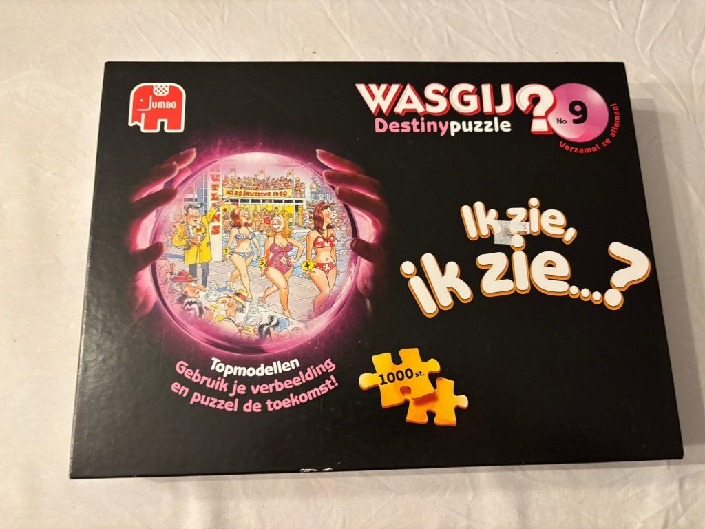 Jumbo wasgij destiny 9 - topmodellen -puzzel 1000 st!, Ophalen of Verzenden, 500 t/m 1500 stukjes, Zo goed als nieuw, Legpuzzel