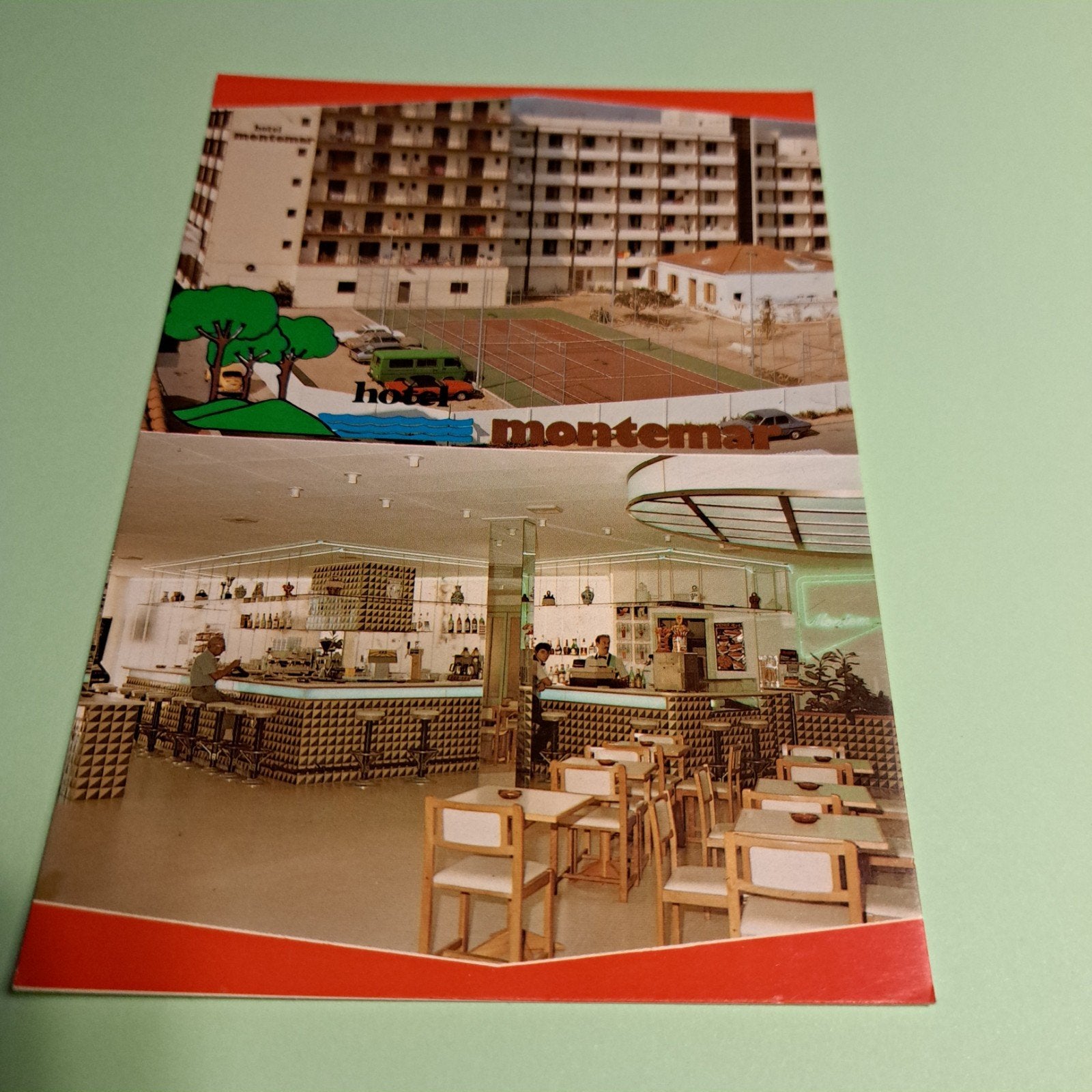 Vintage Ansichtkaart Hotel Montemar Pineda de Mar Spanje, Ophalen of Verzenden, 1980 tot heden, Ongelopen, Spanje