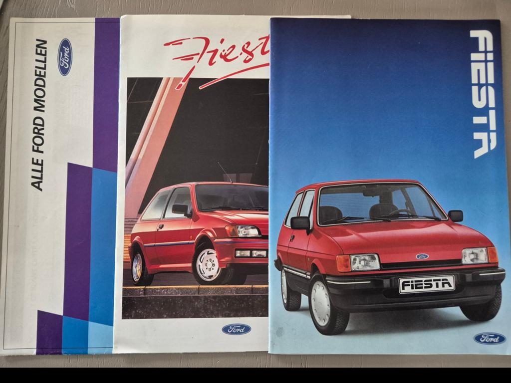 3x Ford Fiesta folders 1990, Verzenden, Zo goed als nieuw, Ford