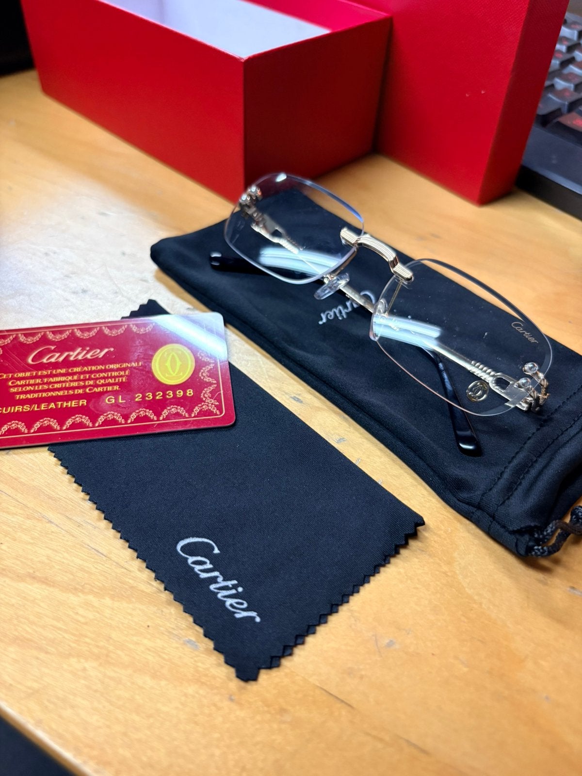 Cartier brillen transparant, Sieraden, Tassen en Uiterlijk, Overige merken, Overige kleuren, Nieuw, Ophalen of Verzenden