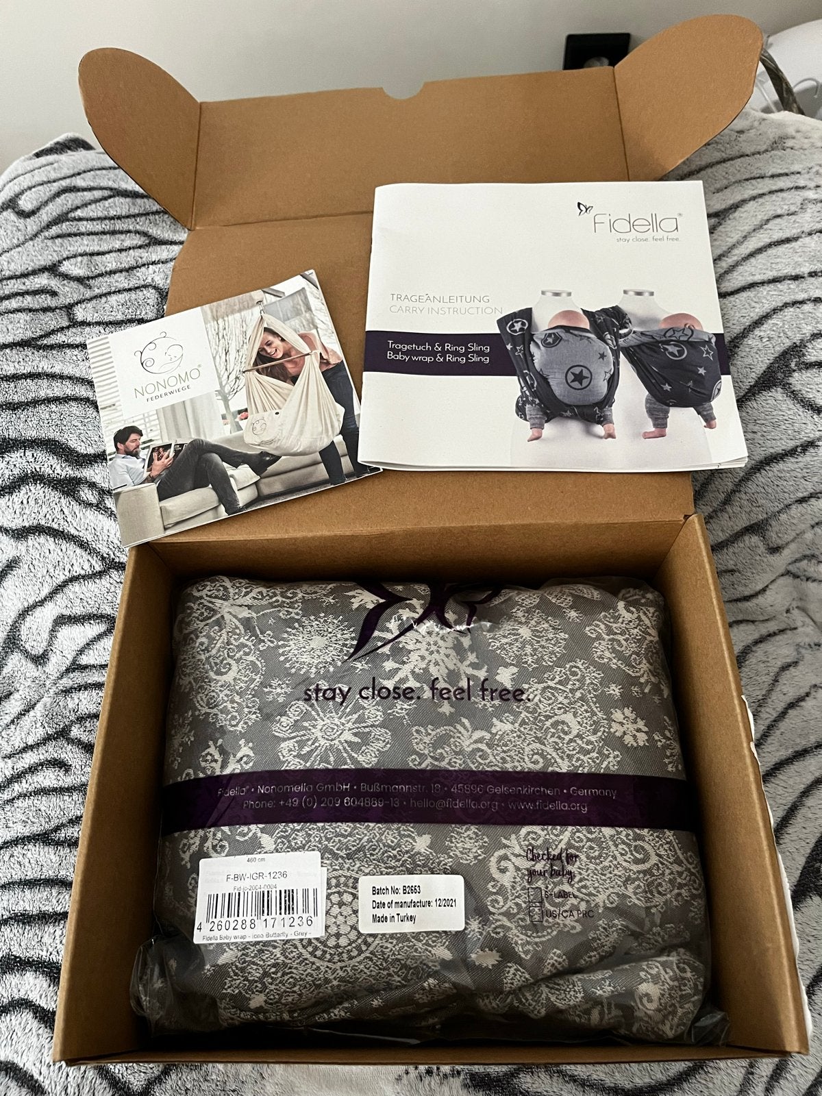Fidella Baby Wrap - Draagdoek voor baby's, Ophalen of Verzenden, Nieuw, Buik, Rug of Zij, Draagdoek