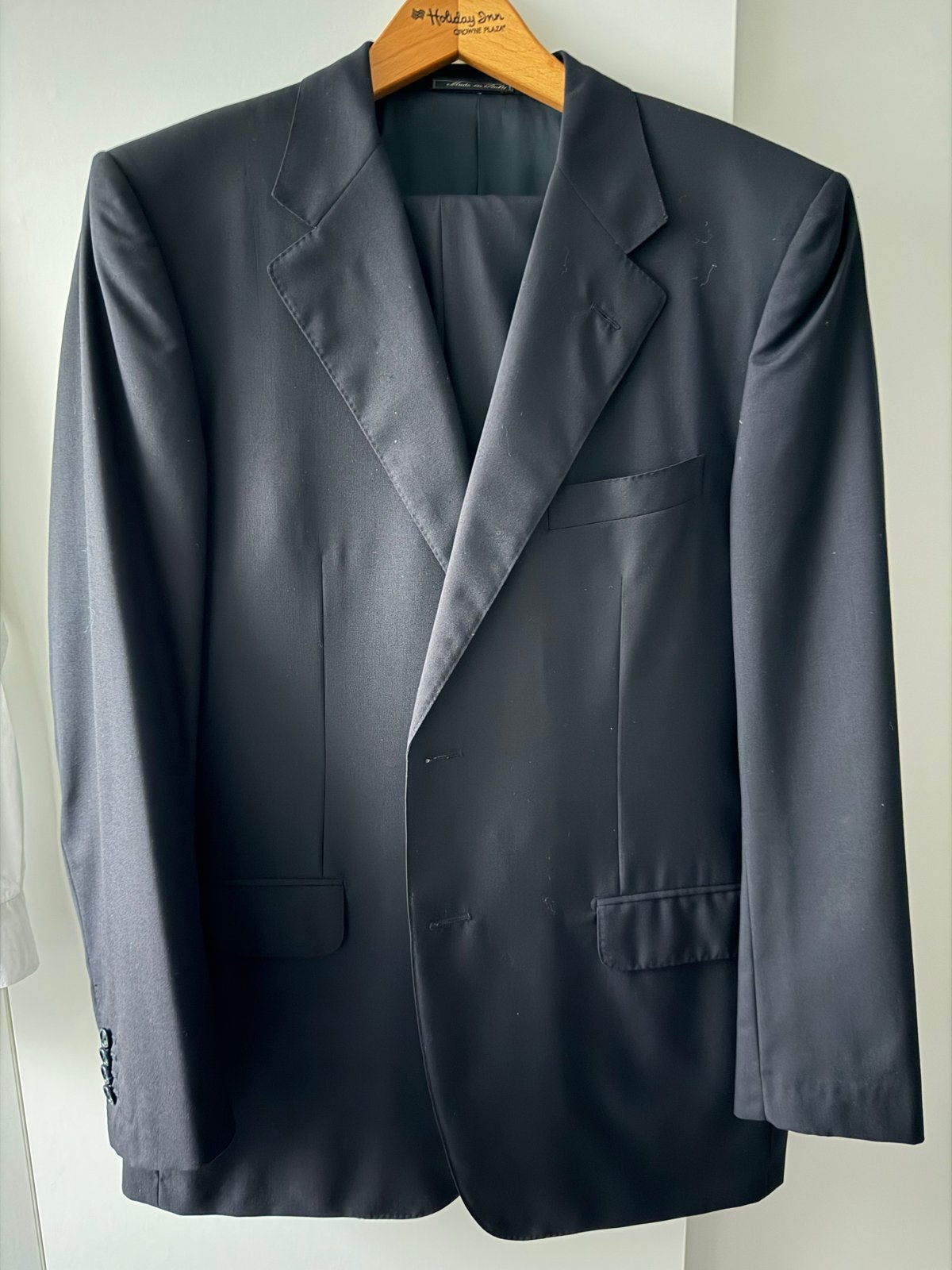 Corneliani Super 150's Virgin Wool Extrafine marine blauw, Verzenden, Zo goed als nieuw, Maat 52/54 (L), Blauw