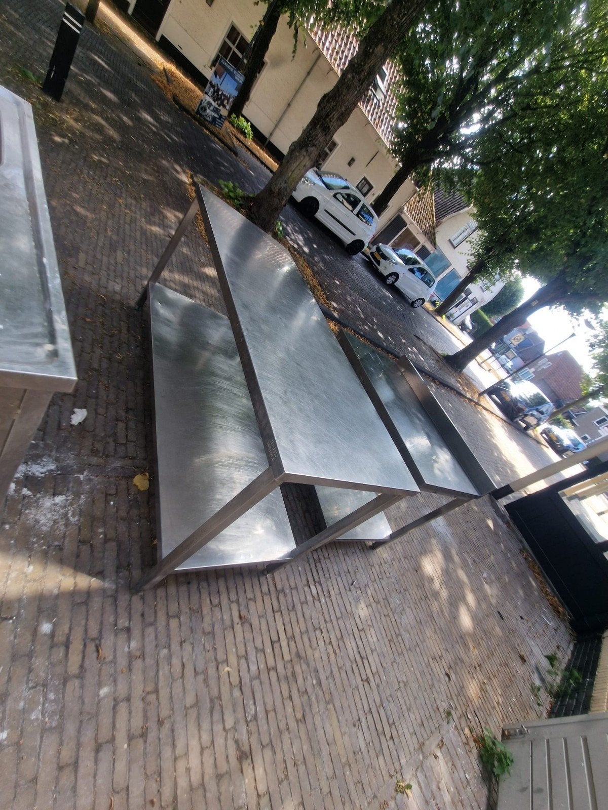Metalen werkbank/tafel - robuust en veelzijdig, Ophalen, Gebruikt, 50 tot 100 cm, Vier personen