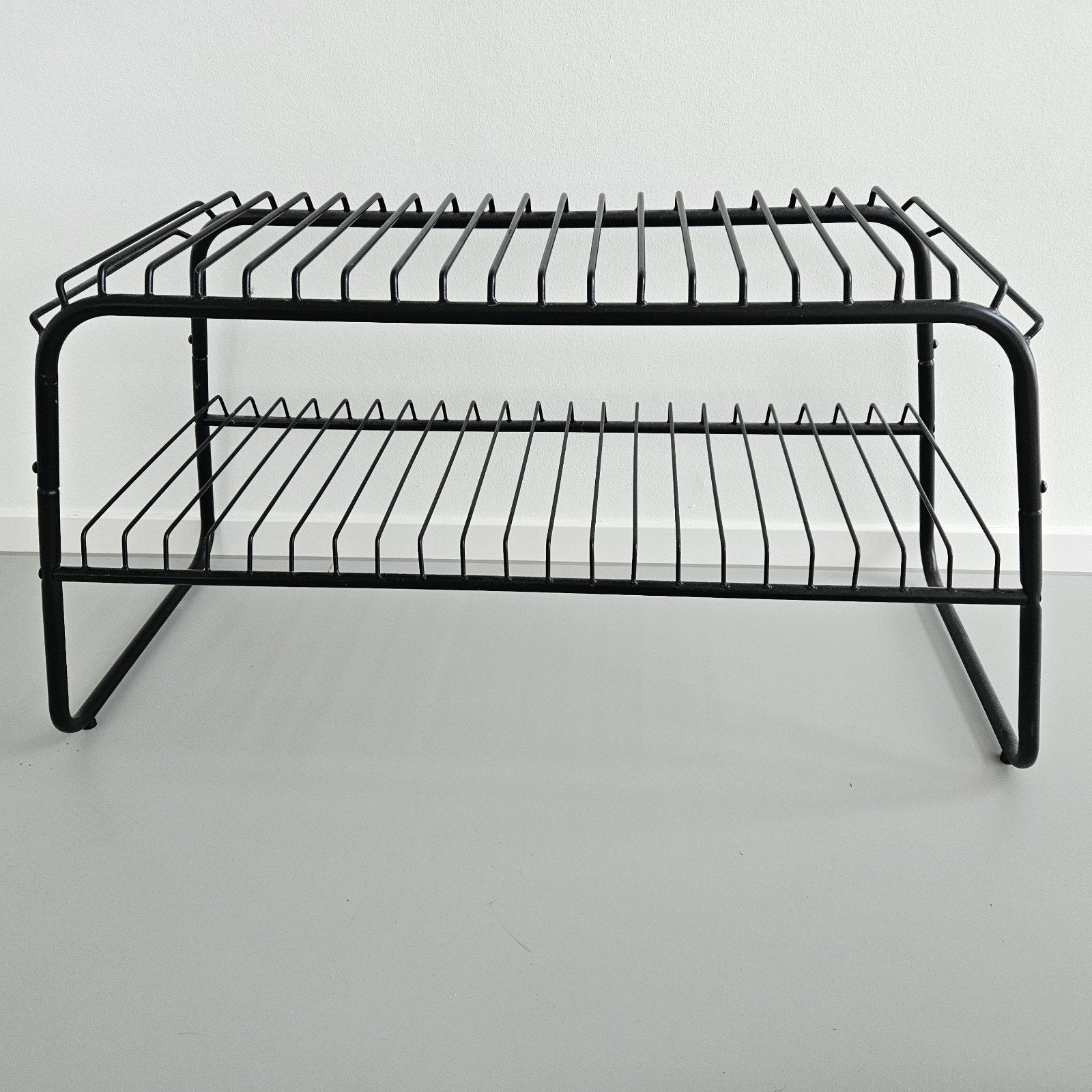 Vintage Zwart Metalen Rek - Industrieel Design, Huis en Inrichting, Ophalen, Metaal, Industrieel, Gebruikt