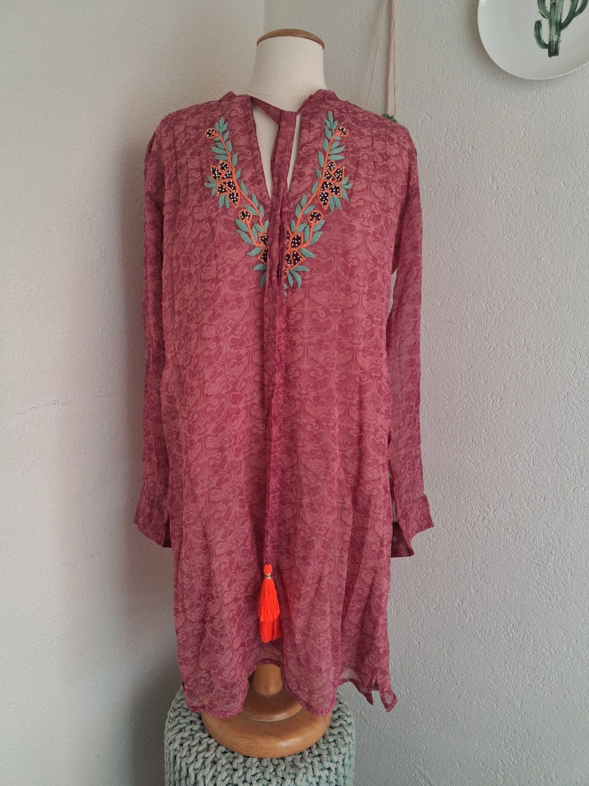 Place du soleil jurk maat M Roze magneta NIEUW, Maat 38/40 (M), Verzenden, Place du Soleil, Nieuw