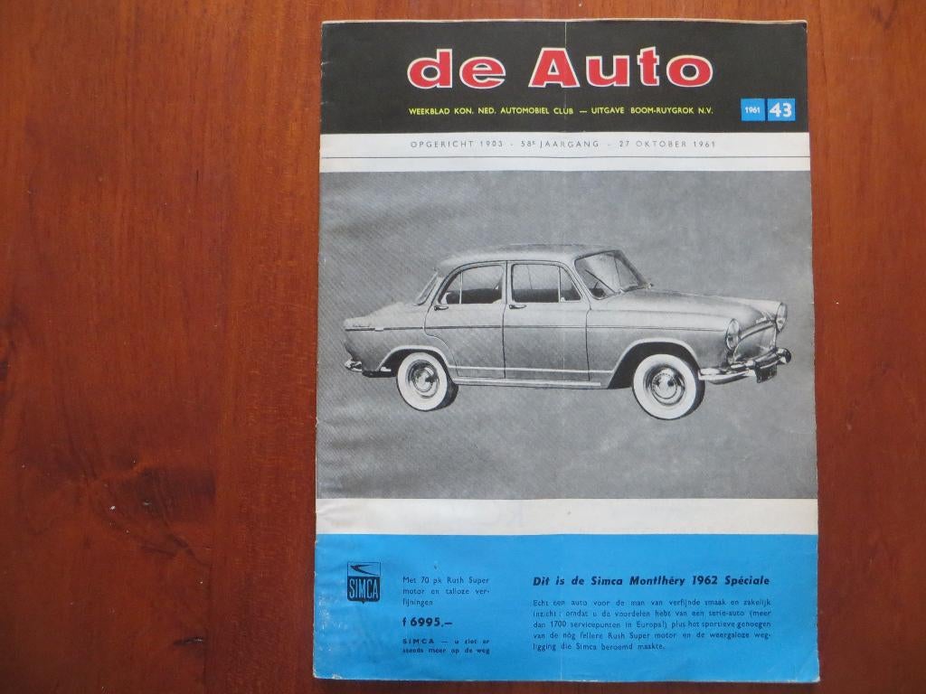 De Auto nr. 43 1961 Earl’s Court, reglement Monte Carlo 1962, Ophalen of Verzenden, Zo goed als nieuw, Algemeen