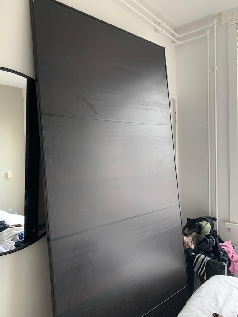 Zwart bruine ikea Pax deur kast deurkast ikea pax kast, Huis en Inrichting, Gebruikt, 200 cm of meer, 50 tot 75 cm, 50 tot 100 cm