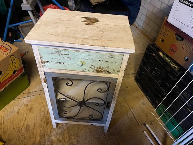 kastje met spiegel te koop, Huis en Inrichting, Woonaccessoires | Spiegels, Ophalen, Minder dan 50 cm, Gebruikt, Minder dan 100 cm
