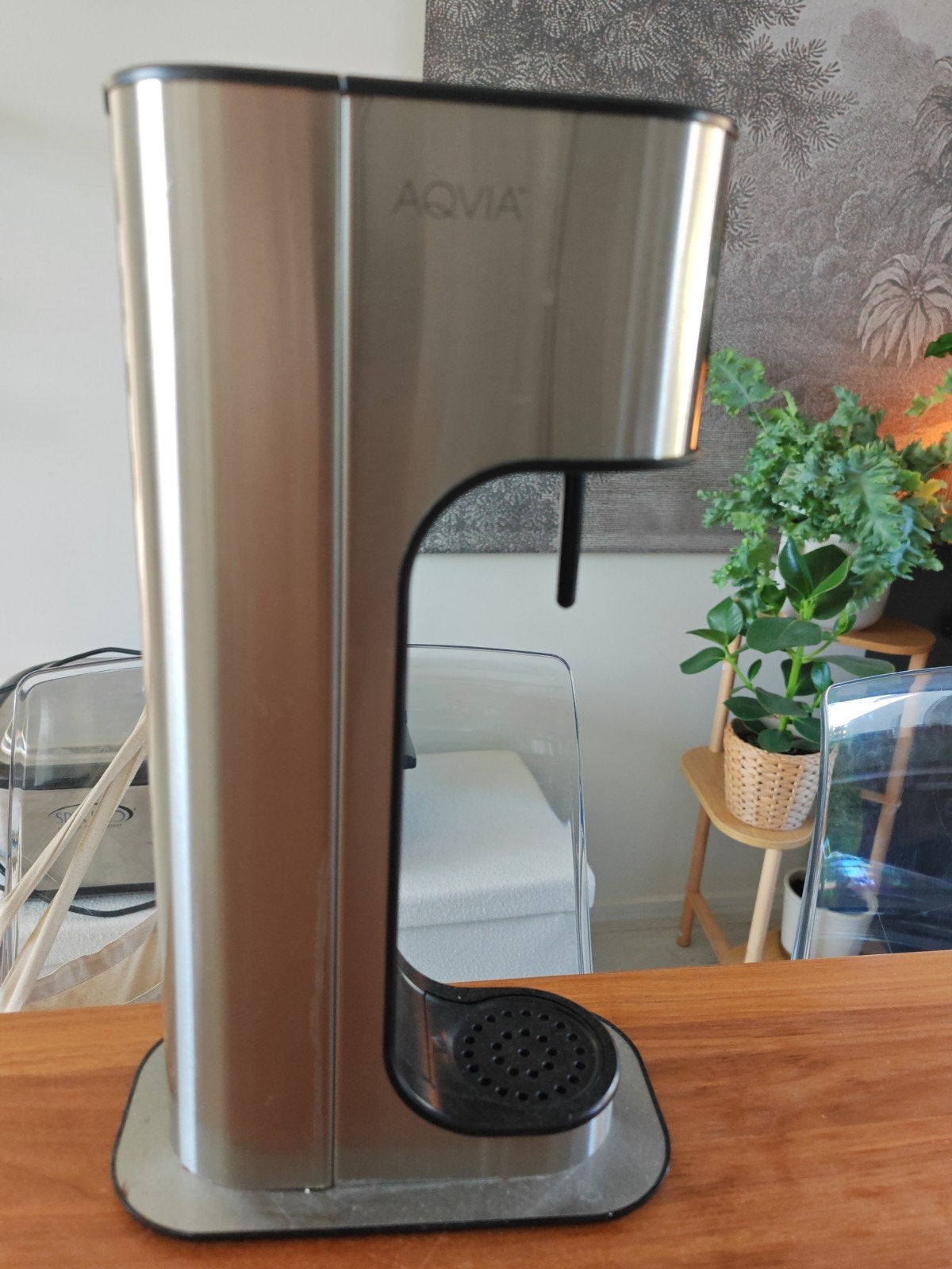 AQVIA Koolzuurmachine - RVS design, 1 tot 2 liter, Ophalen, Zo goed als nieuw, Rvs