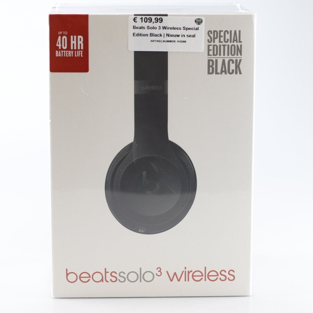 Beats Solo 3 Wireless Special Edition Black | Nieuw in seal, Audio, Tv en Foto, Koptelefoons, Beats, Gebruikt, Support@beats.com
