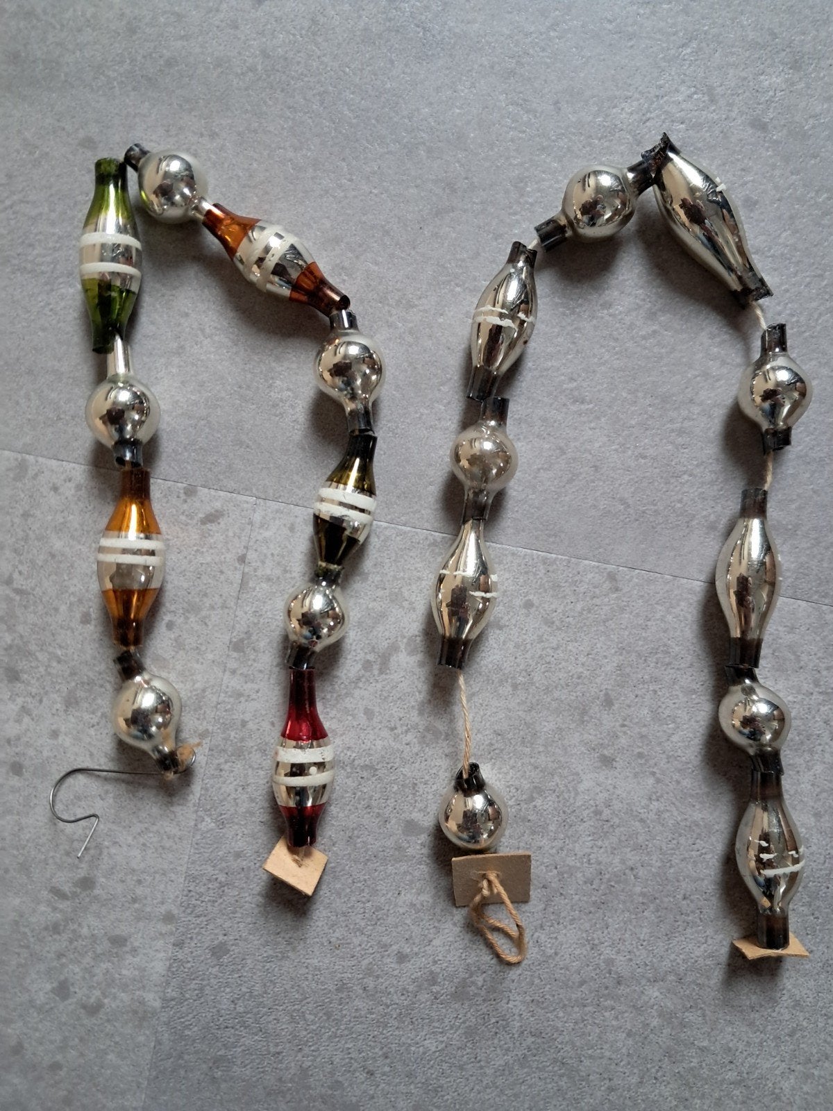 Vintage  Kerstslinger Glazen Kralen, Ophalen of Verzenden, Gebruikt