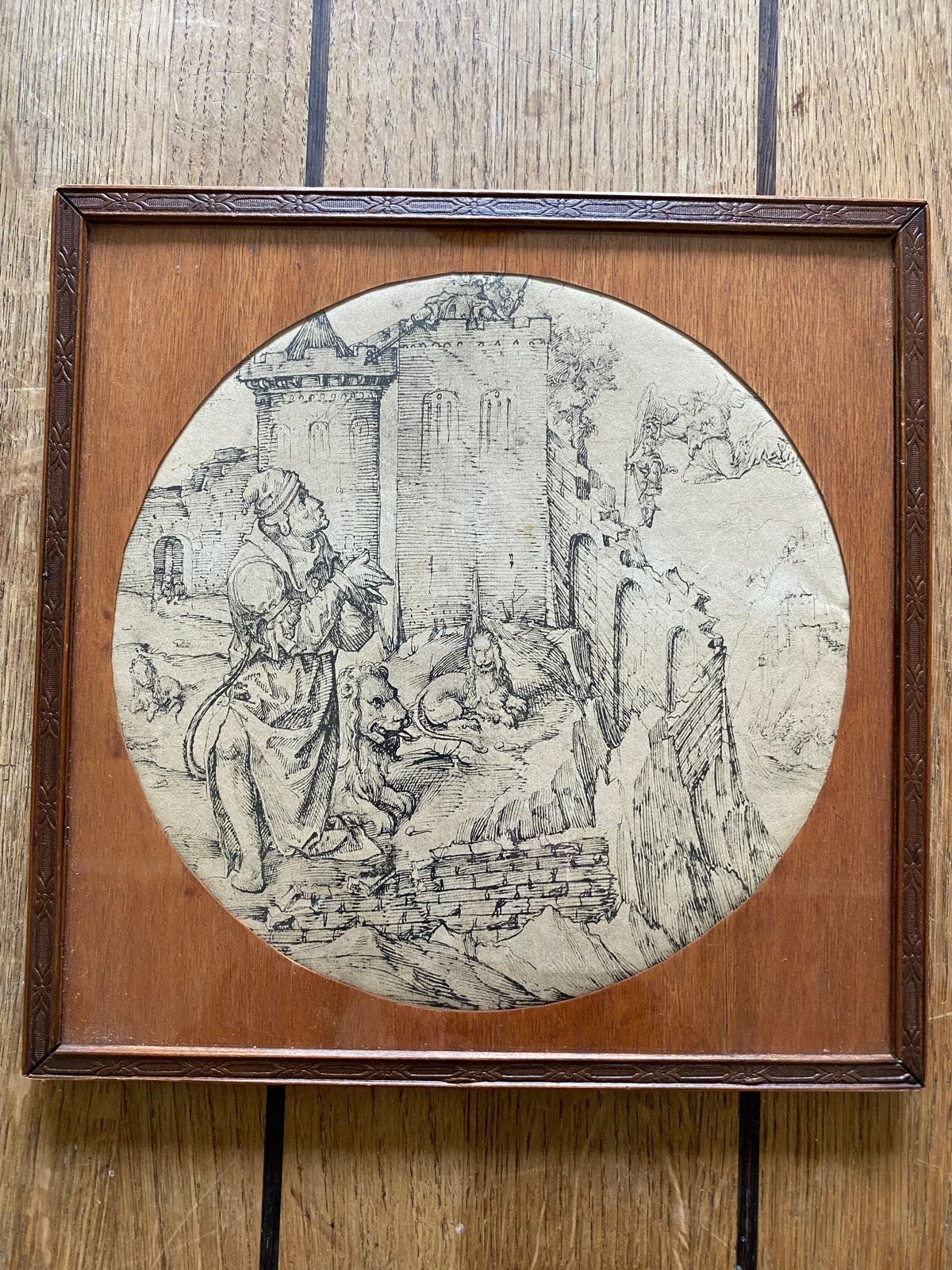 Facsimile Lucas van Leyden - Daniël in de leeuwenkuil, 26 cm, 26 cm, Overige technieken, Religie