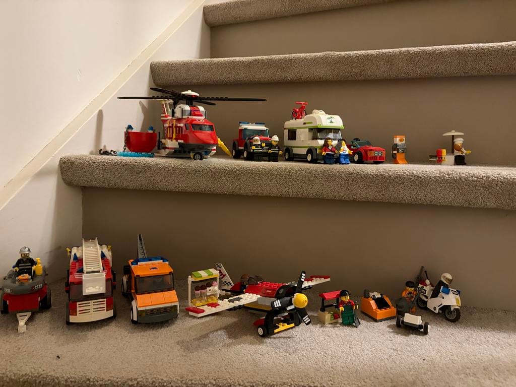 Diverse Lego sets met voertuigen en figuren, Ophalen of Verzenden, Gebruikt, Complete set, Lego