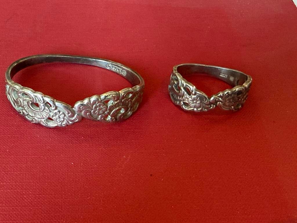 Antieke zilveren servetringen 1883 & 1914, Ophalen of Verzenden, Zilver