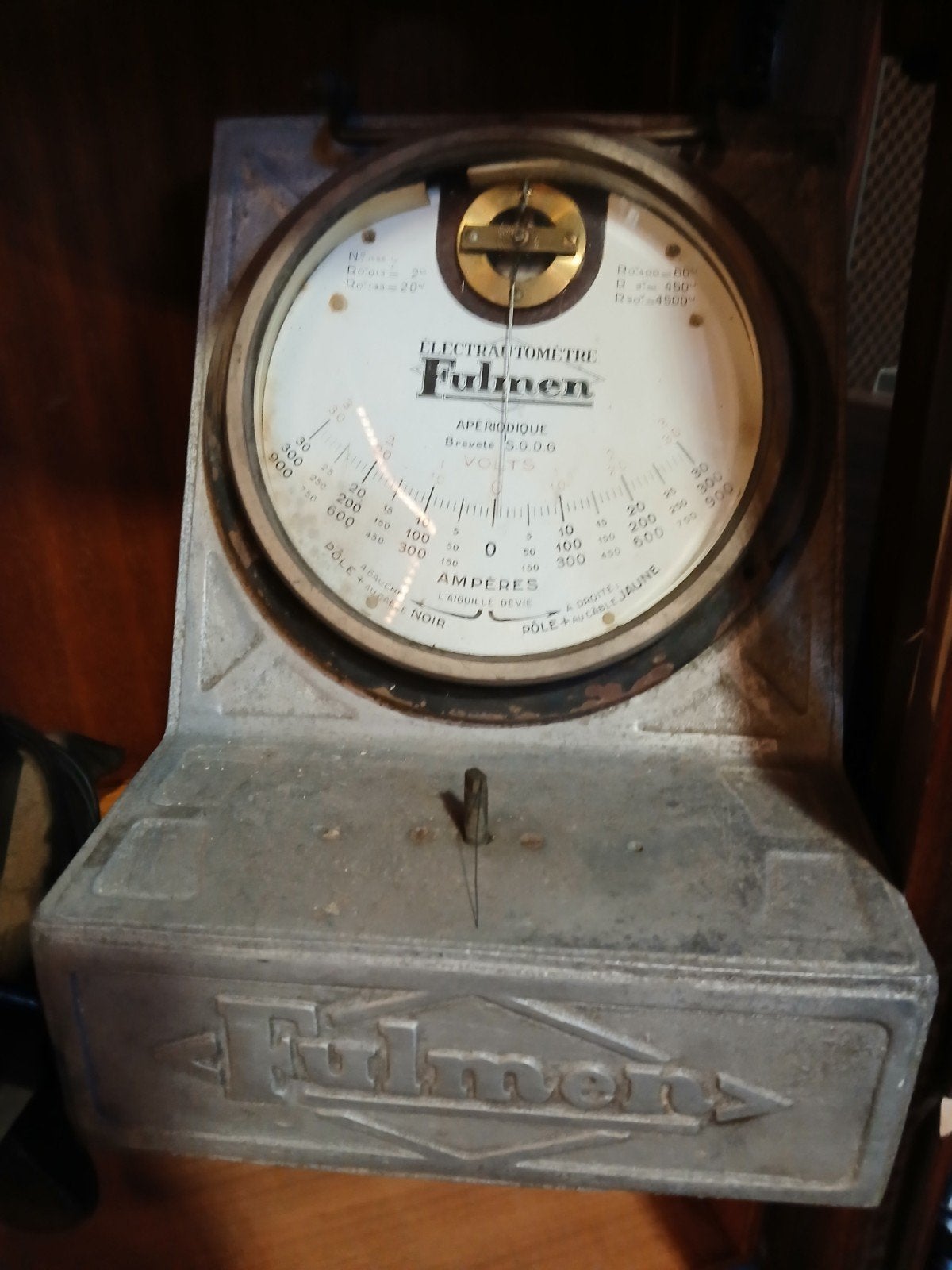 Antieke Fulimen Electrautometre Voltmeter Amperemeter, Ophalen of Verzenden