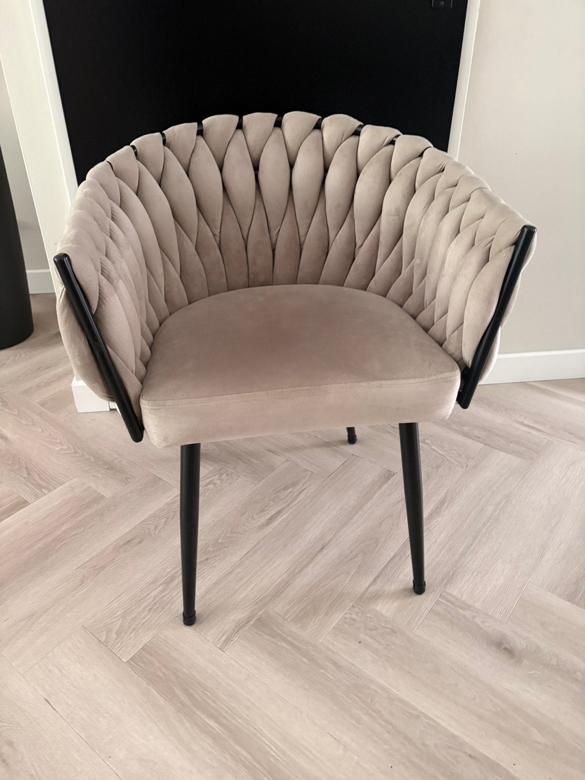 Eetkamerstoelen wave - Taupe, Huis en Inrichting, Stoelen, Ophalen, Zo goed als nieuw, Overige kleuren, Vijf, Zes of meer stoelen