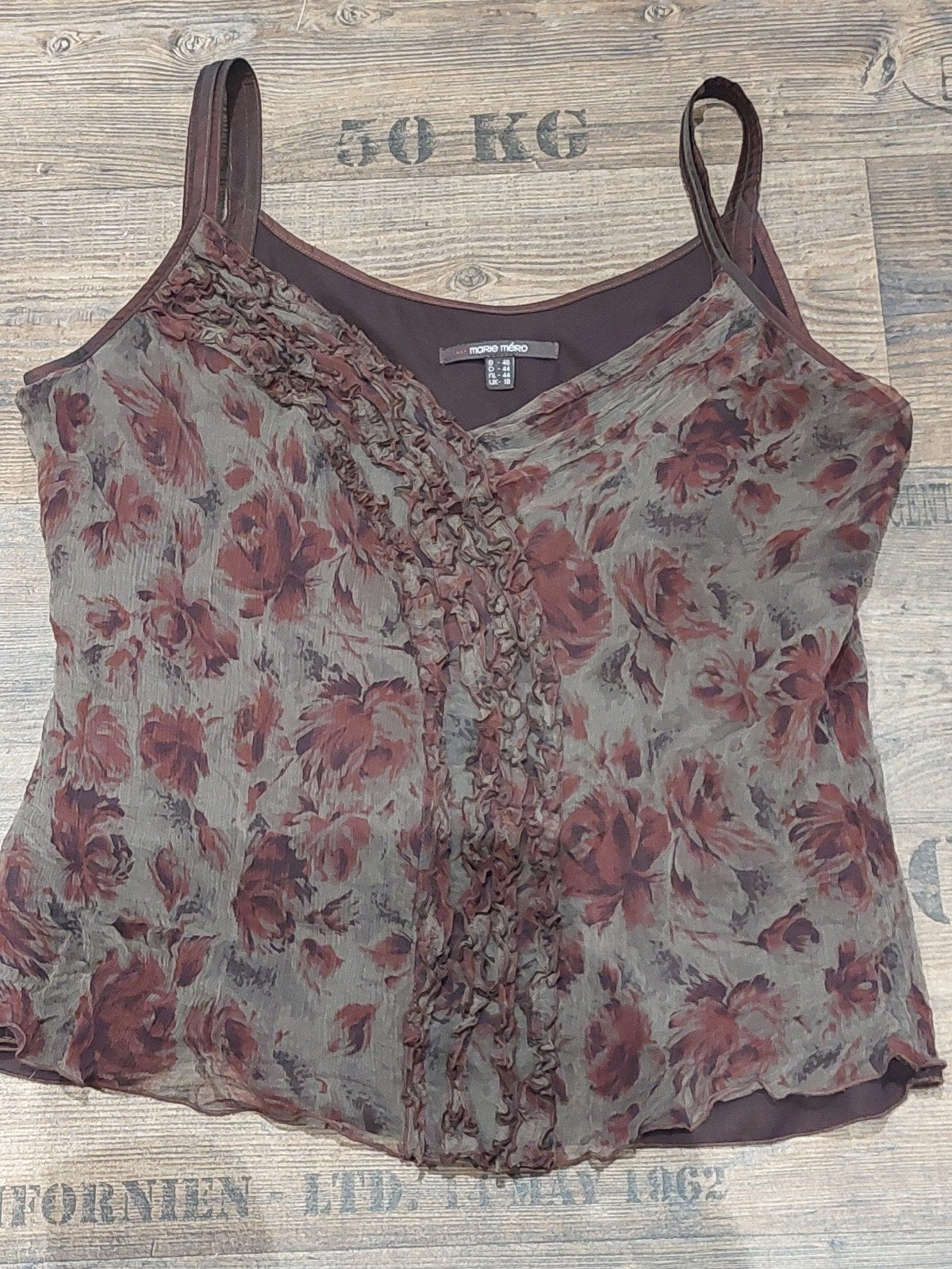 Nieuwe Marie Méro top met bloemenprint, maat M/L, Kleding | Dames, Maat 38/40 (M), Meerkleurig, Ophalen of Verzenden, Zonder mouw