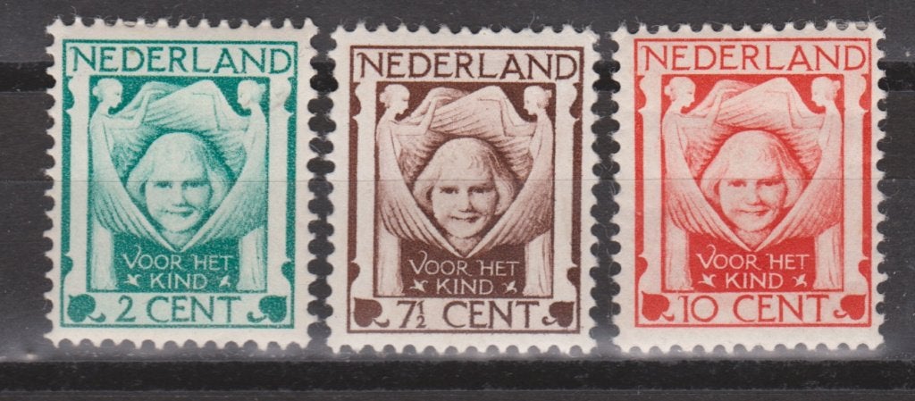 NVPH 141 - 143 ong Kinderzegels 1924 ; OUD NEDERLAND p/stuk, Postzegels en Munten, Ophalen of Verzenden, T/m 1940, Postfris