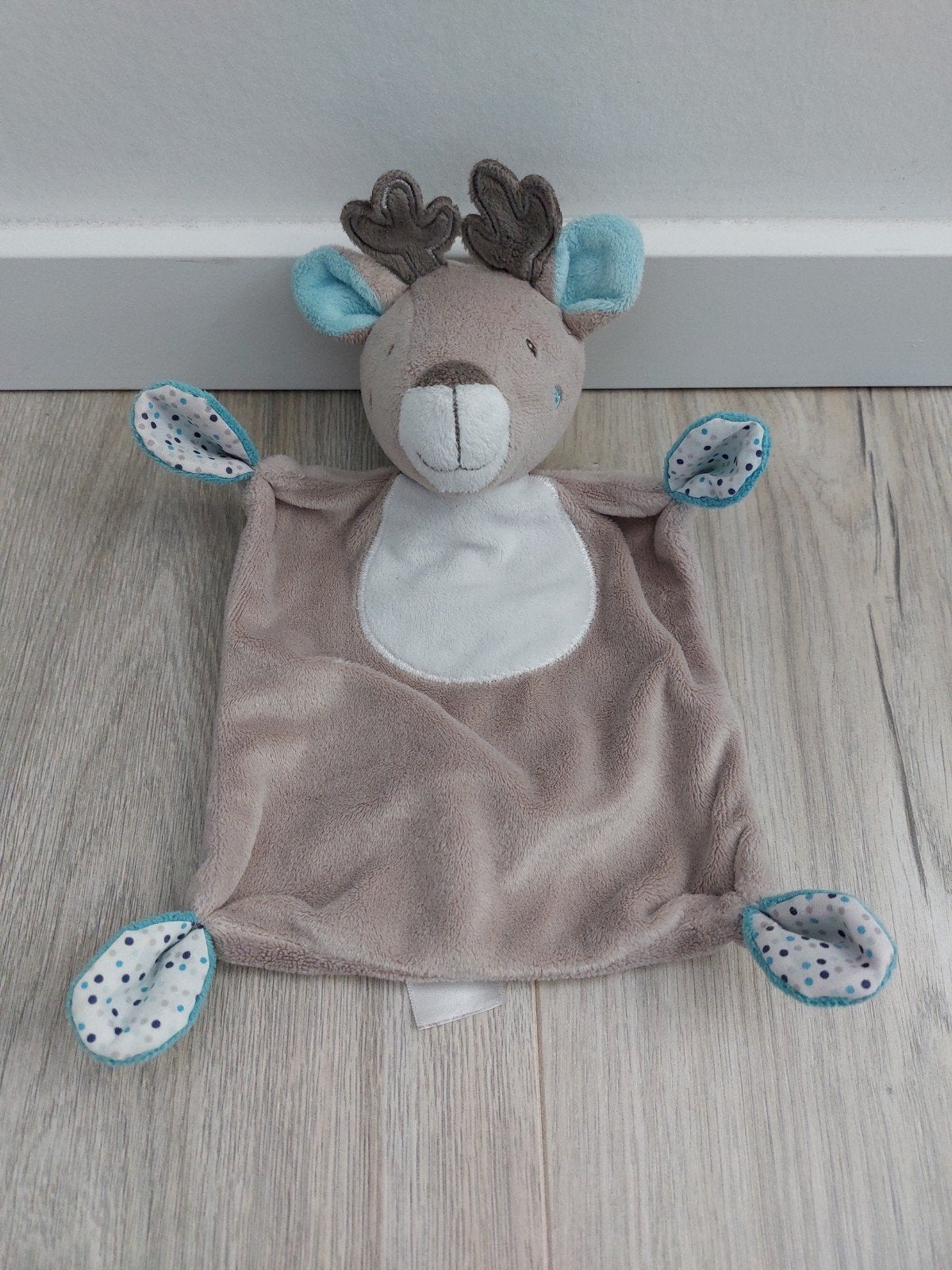 Knuffel knuffeldoekje pusblu rendier hert rentier L1691, Kinderen en Baby's, Speelgoed | Knuffels en Pluche, Ophalen of Verzenden