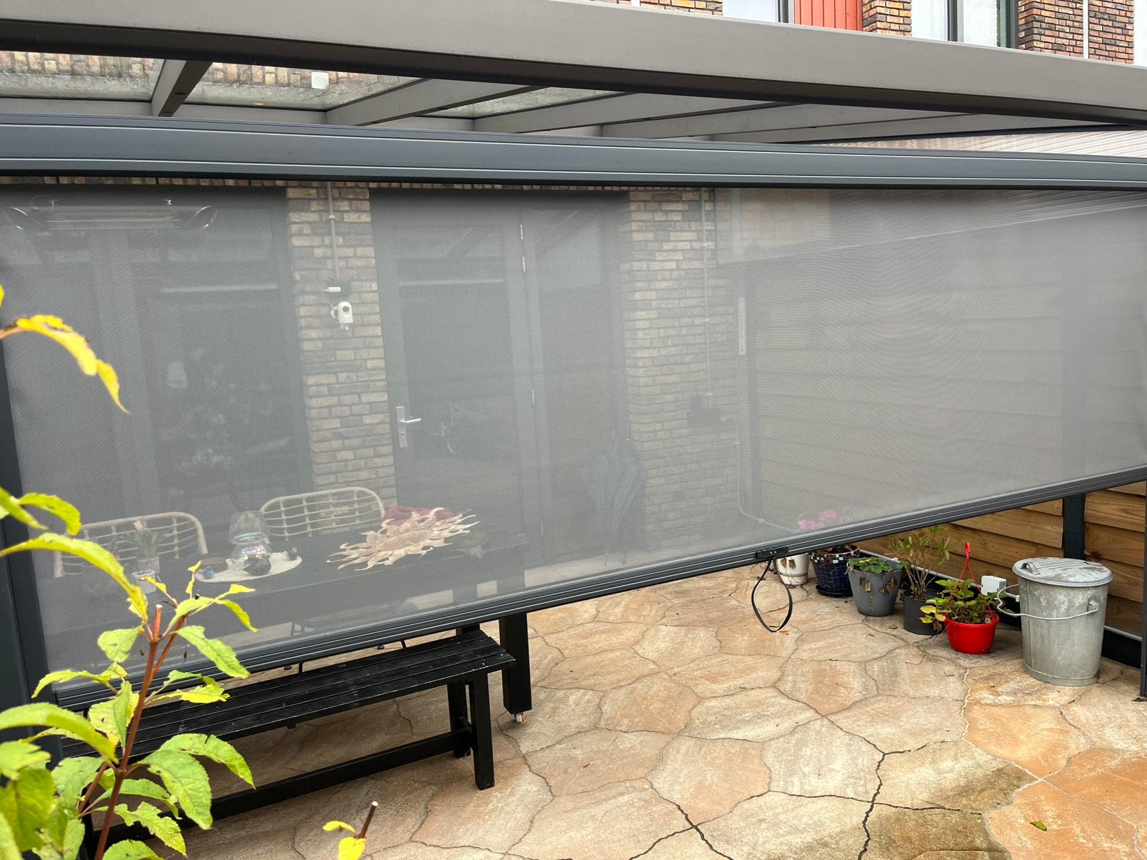 Screen pergola, overkapping, serre, antraciet kleur, Ophalen, Gebruikt, Serre