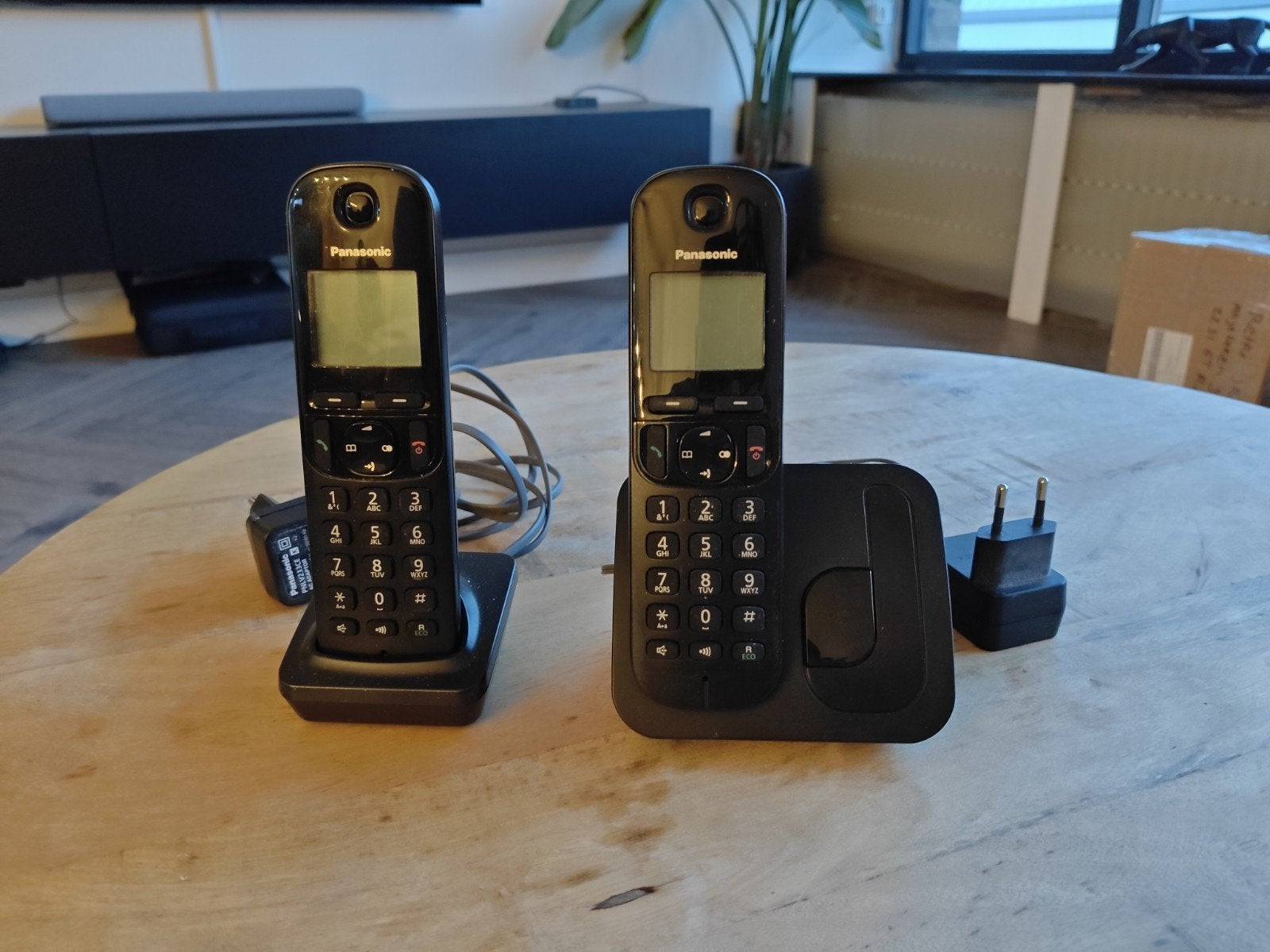 Panasonic Dect KX-TGC212NLB Draadloze Telefoon Zwart, Telecommunicatie, Ophalen of Verzenden, Gebruikt, 2 handsets
