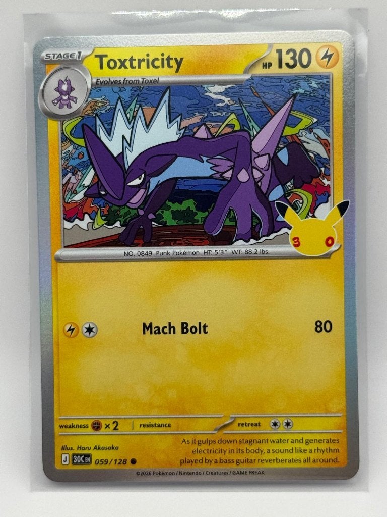 Toxtricity #59 Pokemon 30th Celebration, Ophalen of Verzenden
