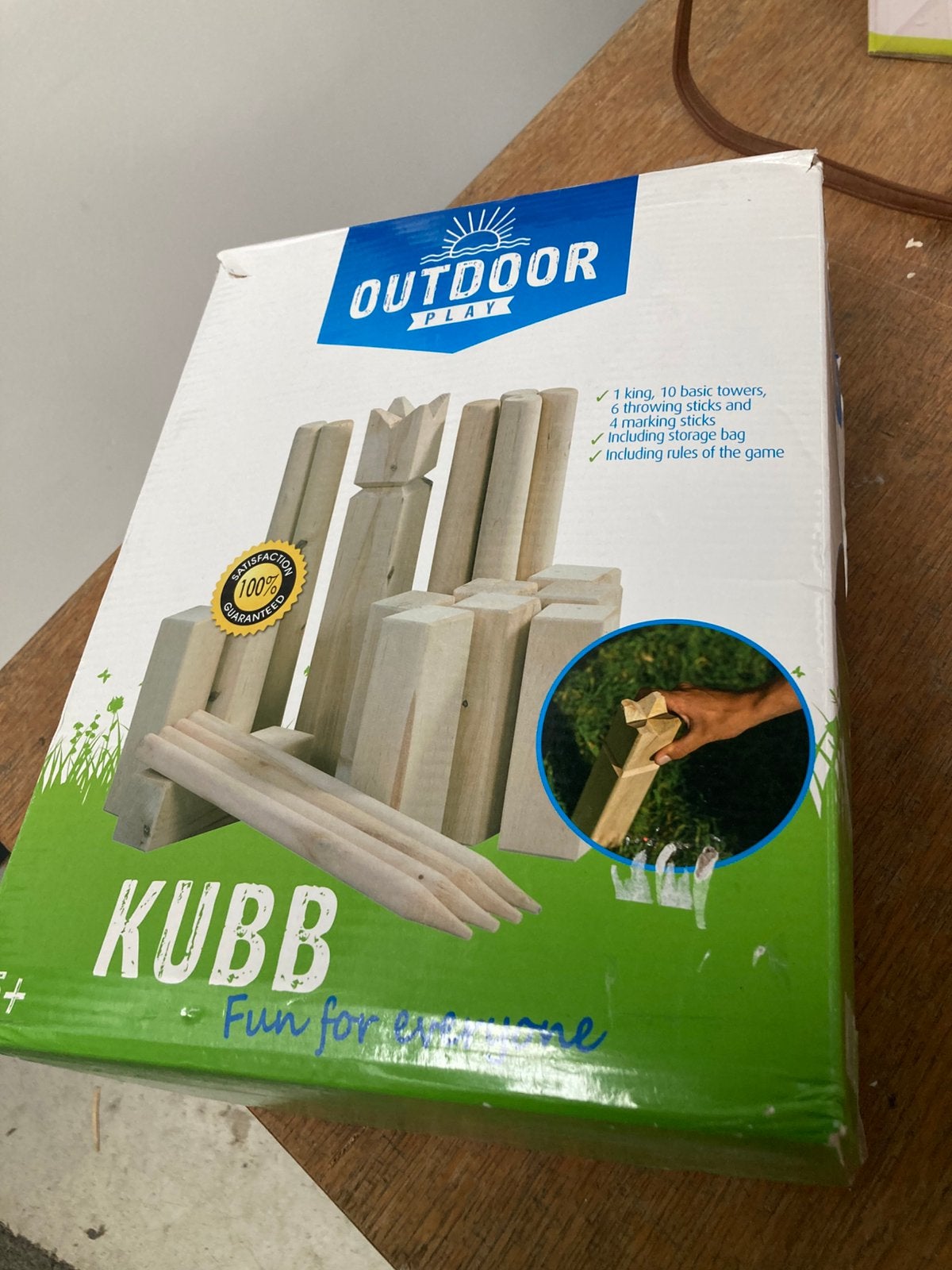 Zgan kubbspel, Ophalen of Verzenden, Zo goed als nieuw