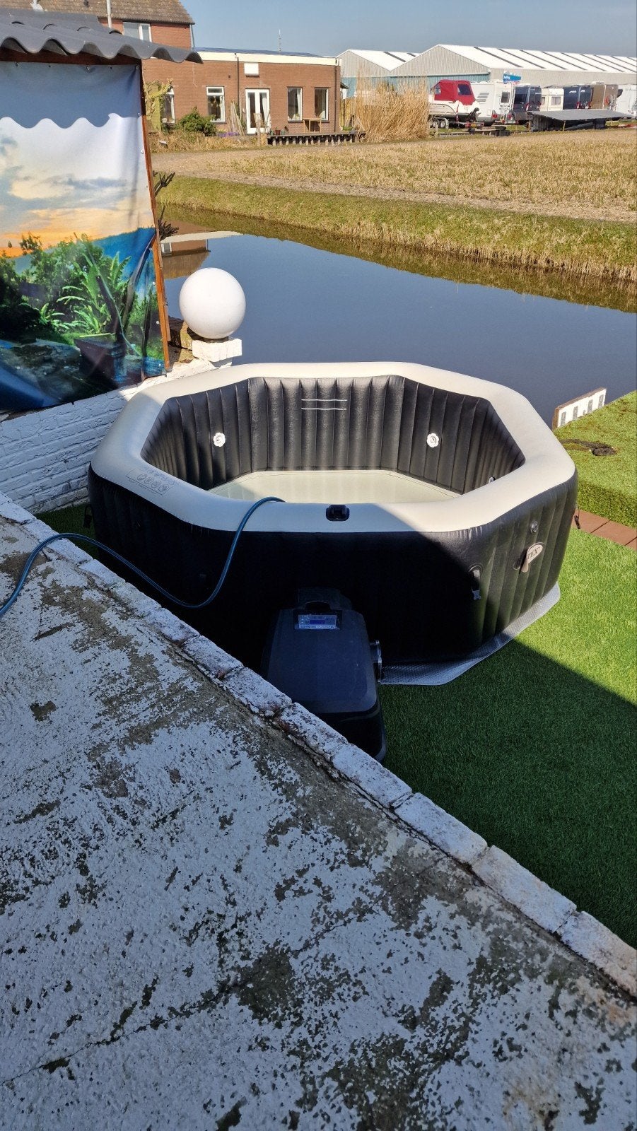 Intex 6-persoons jacuzzi - Pure Spa Bubble en Jets, Ophalen, Gebruikt, Opblaaszwembad, 200 tot 400 cm